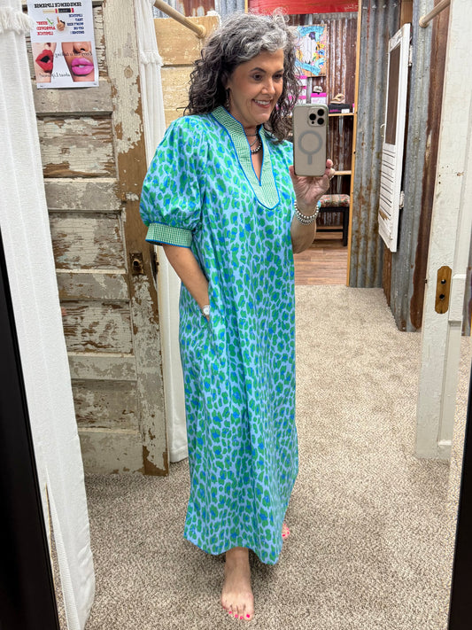 Green Leopard Entro Dress