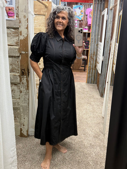 Black Midi Dress by Jodifl