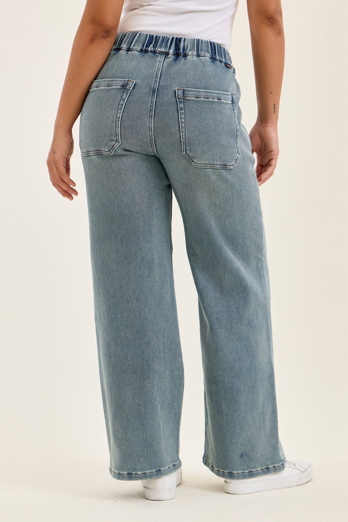 Judy Blue HW WILHELMINA Baggy MD Aged Stone Blue (Knit Indigo) 881127