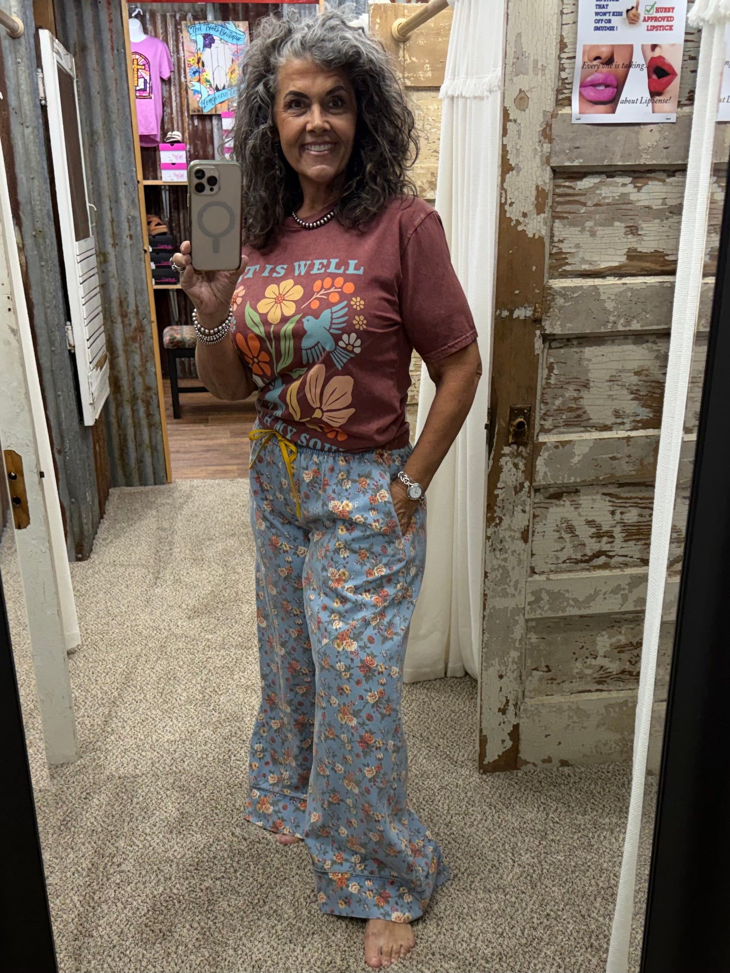 It Is Well With My Soul Graphic Top: Vintage Wine