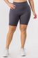 Women's Buttery Soft Charcoal Biker Shorts with Pockets