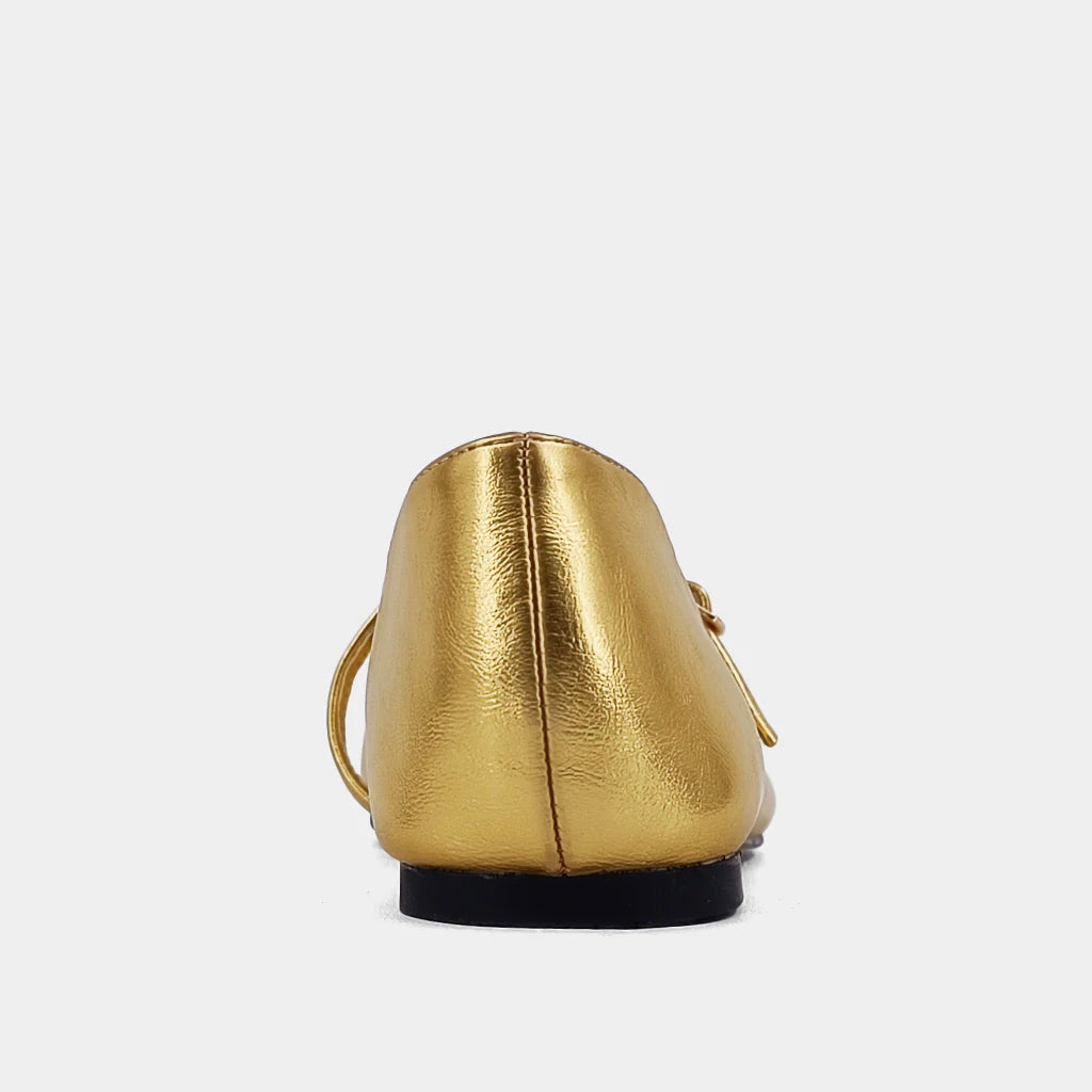 ShuShop Gold Adele Ballet Flat