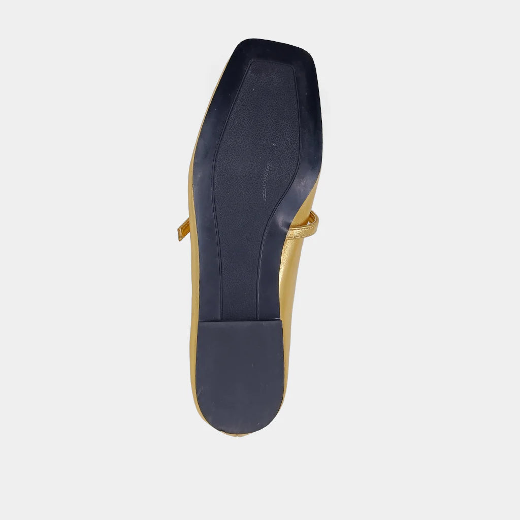 ShuShop Gold Adele Ballet Flat