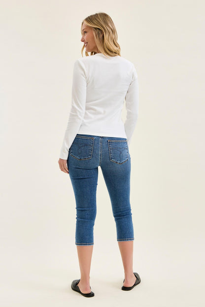 Judy Blue MR Capri Jeans 72122