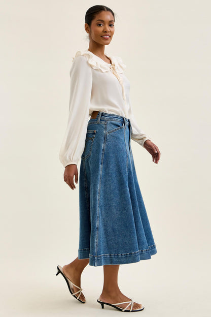 Judy Blue HW Lasso Skirt MD Medium Stone