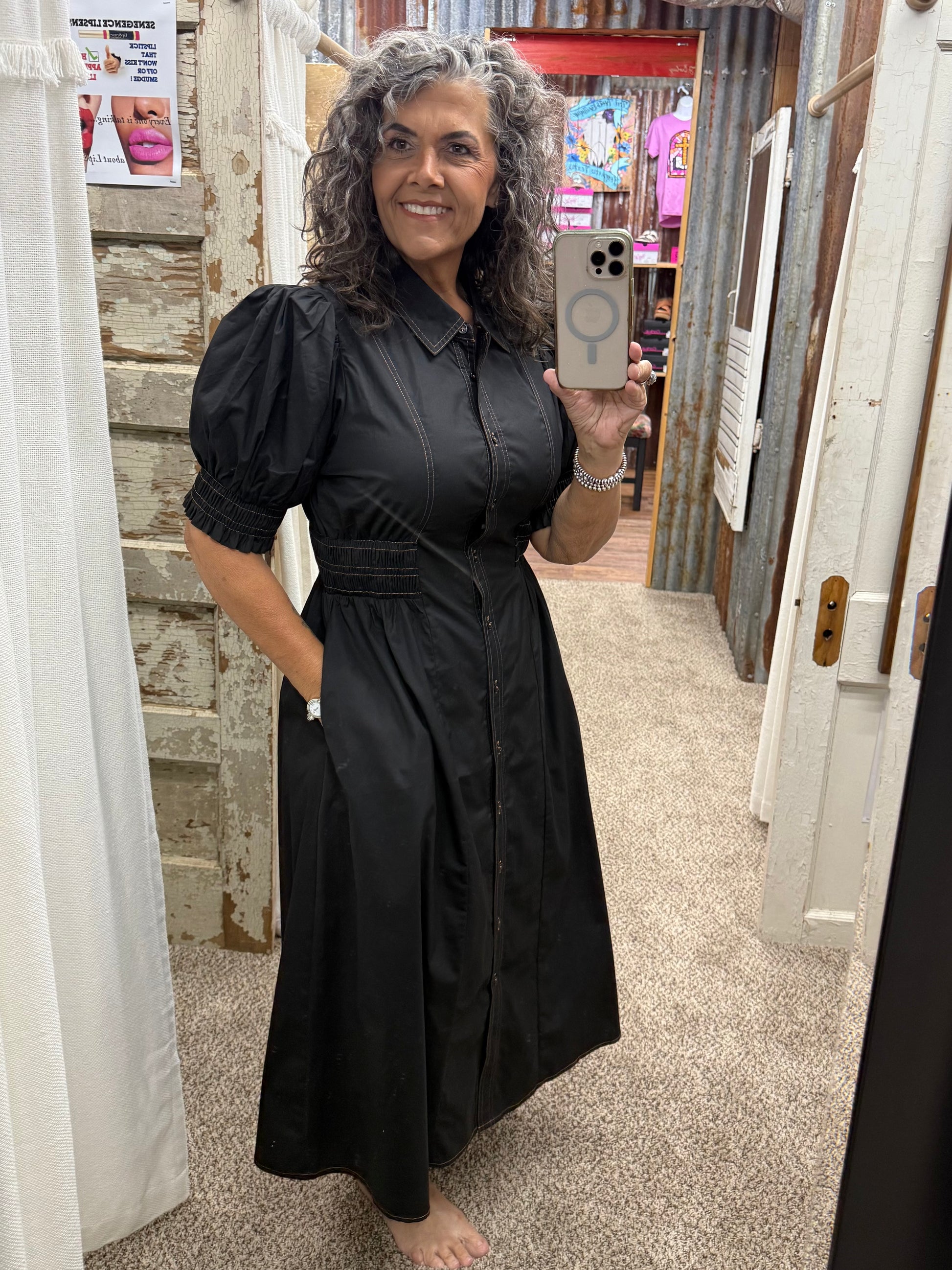 Black Midi Dress by Jodifl small