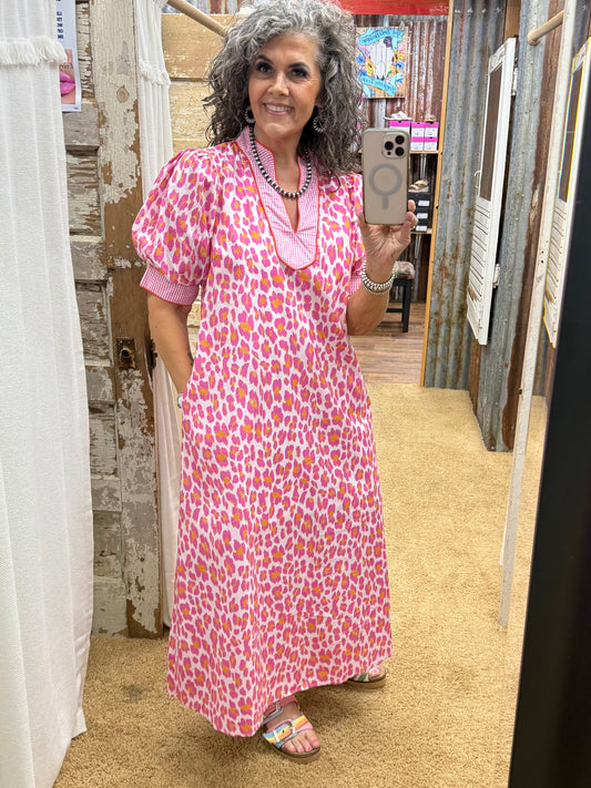 Pink Leopard Entro Dress