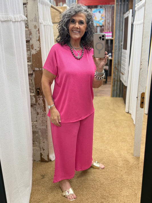 Pink Travel Palm Beach 2 pc Set