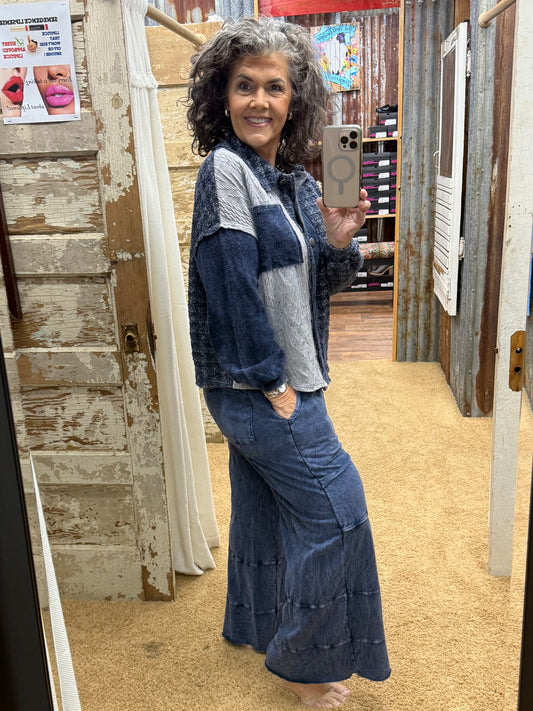 The Navy Tweed Lounge Set