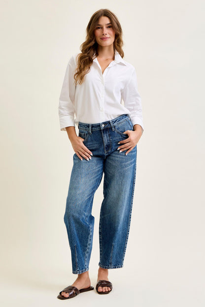Judy Blue HW R.M. Barrel w/ Dart Detailing Jeans 881152
