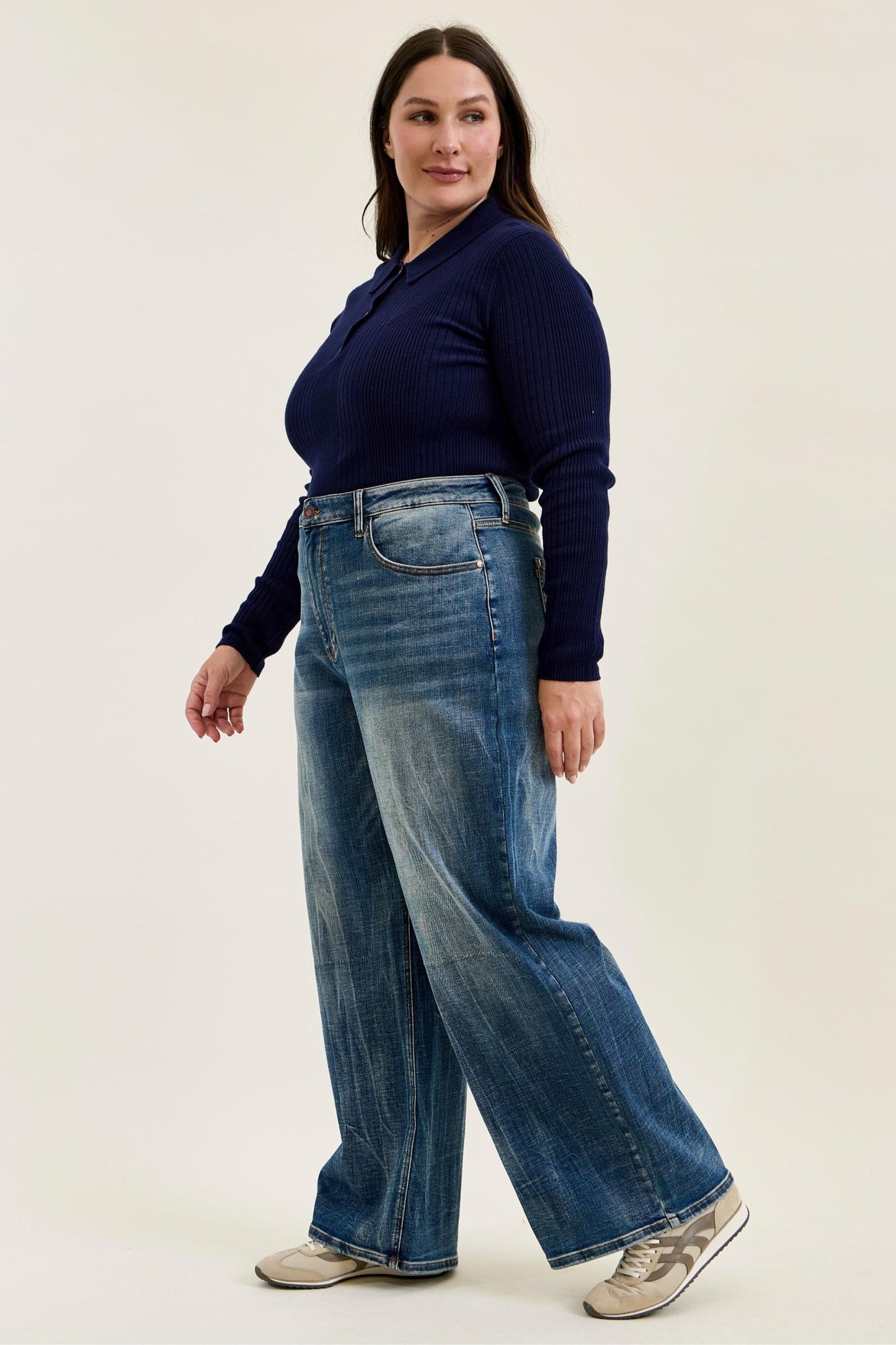 Judy Blue HW WILHELMINA Baggy MD Vintage Blast Jeans 881157