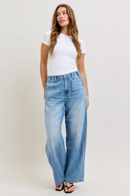 Judy Blue HW Featherweight Baggy Elasticated WB Jeans 881090