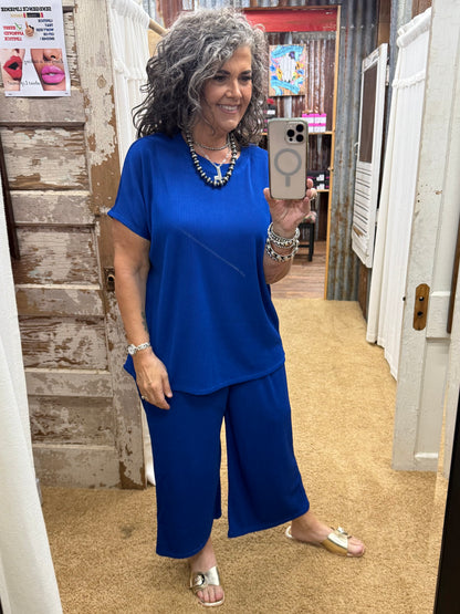 Royal Blue Travel Palm Beach 2 pc Set