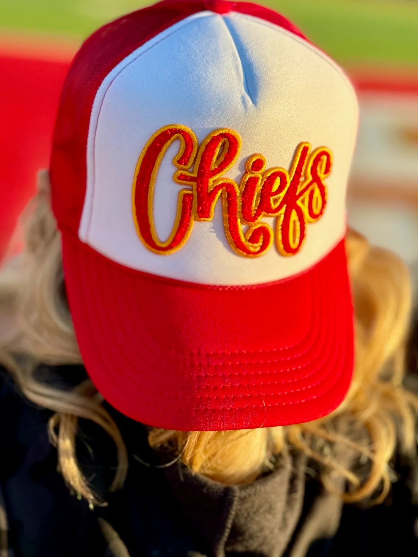 Pre-Order Chiefs Chenille Patch Trucker Caps