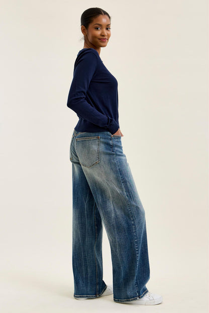 Judy Blue HW WILHELMINA Baggy MD Vintage Blast Jeans 881157