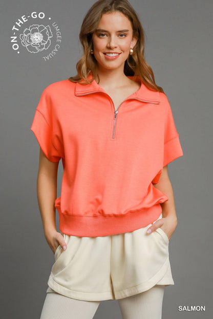 Salmon Luxeknit Dolman Sleeved Sweatshirt