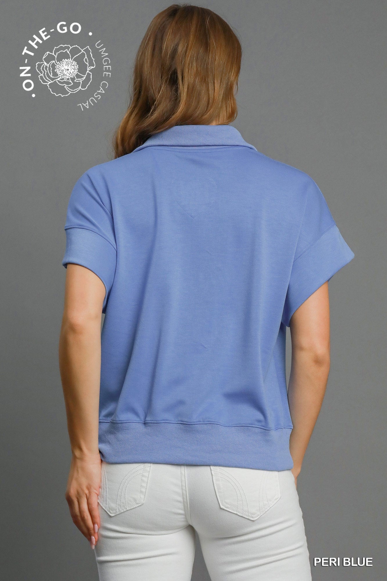 Peri Blue Luxeknit Dolman Sleeved Sweatshirt