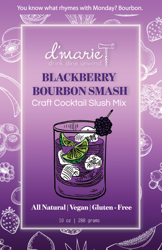 Blackberry Bourbon Smash Cocktail - Ready-To-Freeze Cocktail