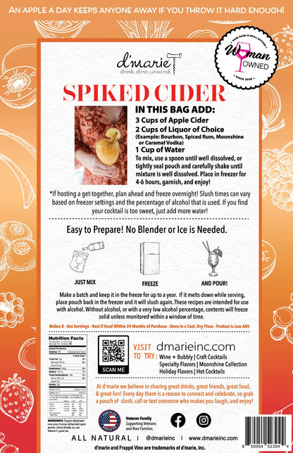 D'Marie Cocktail Infusions - Spiked Cider Cocktail - Ready-To-Freeze Cocktail