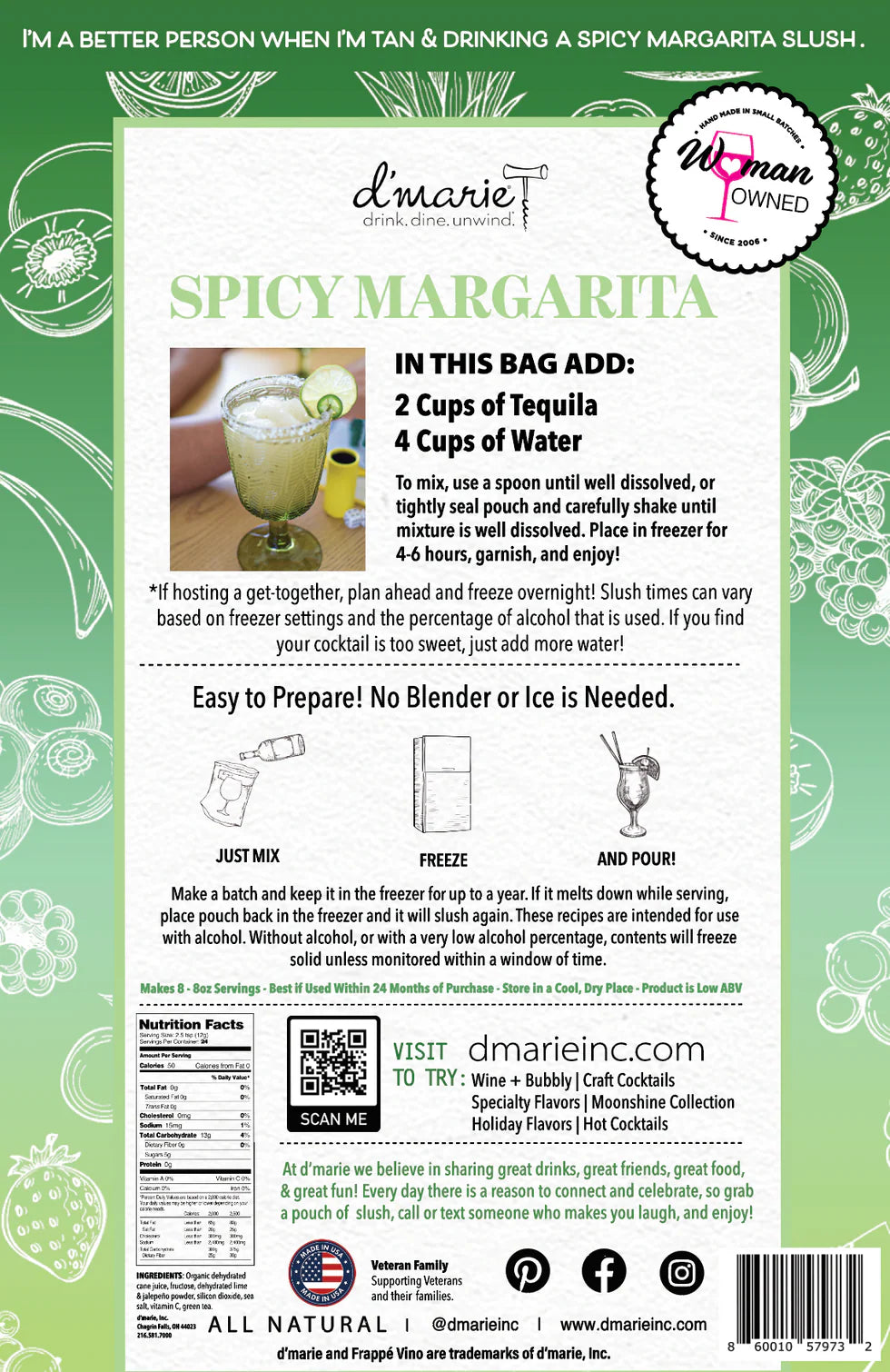 Spicy Margarita - Ready-To-Freeze Cocktail