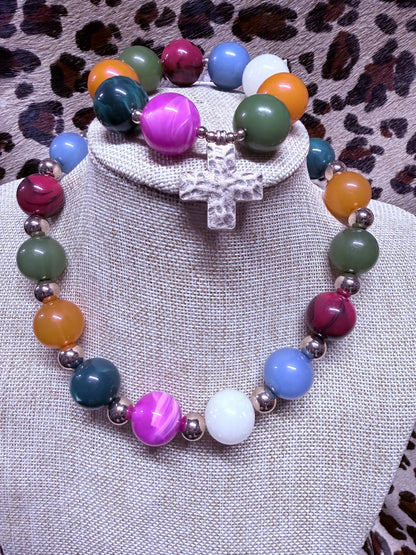 Color Pop with Gold Jewelry