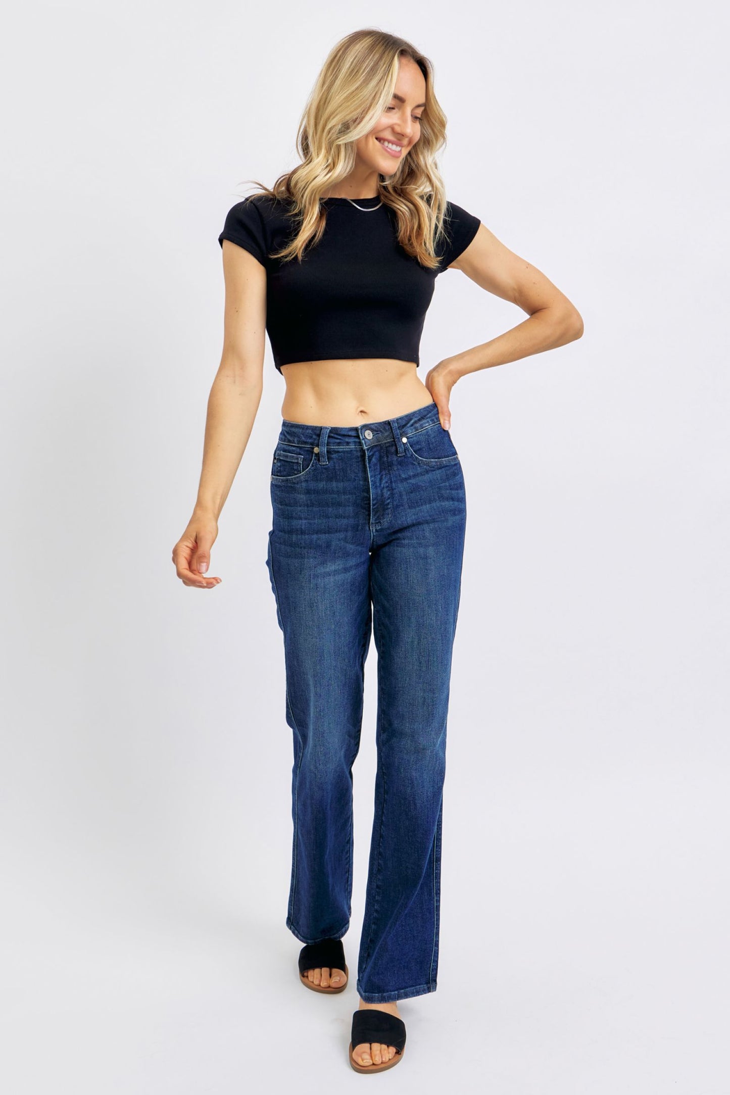 Judy Blue Mid Rise "TUMMY CONTROL" Classic Straight Leg Jean 88861