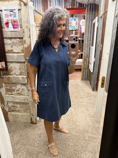 Jodifl Navy Shift Dress