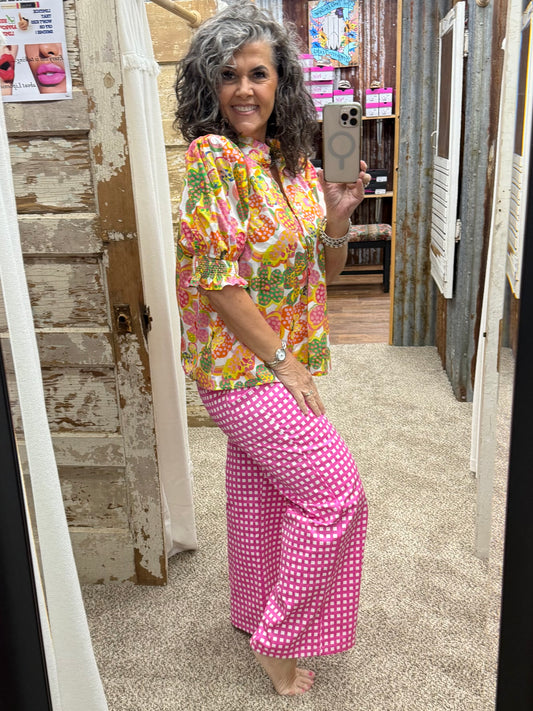 Multi Colored Entro Top