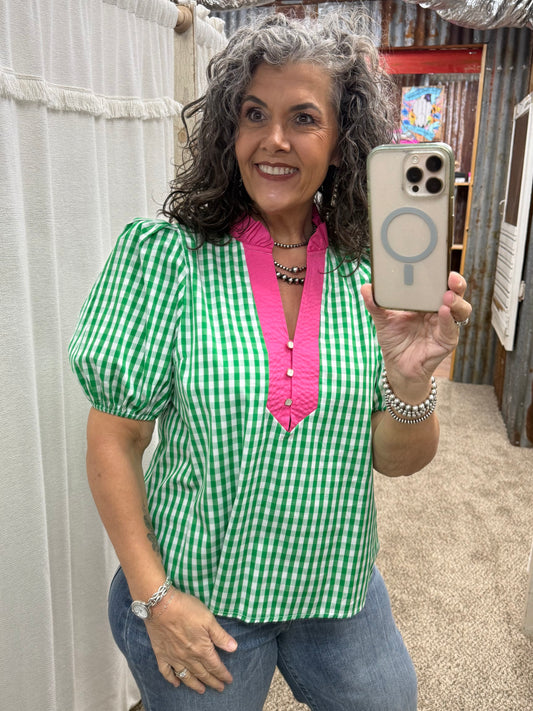 Days of Summer Green Blouse