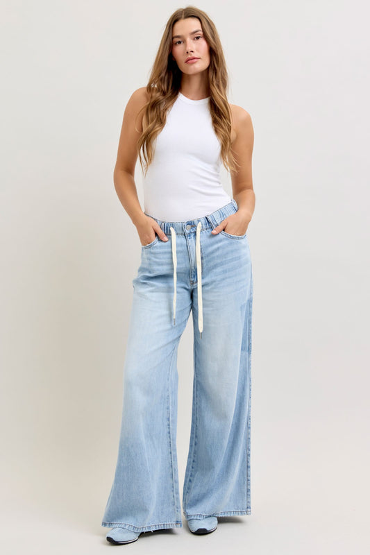Judy Blue HW Featherweight Palazzo Jeans 881091