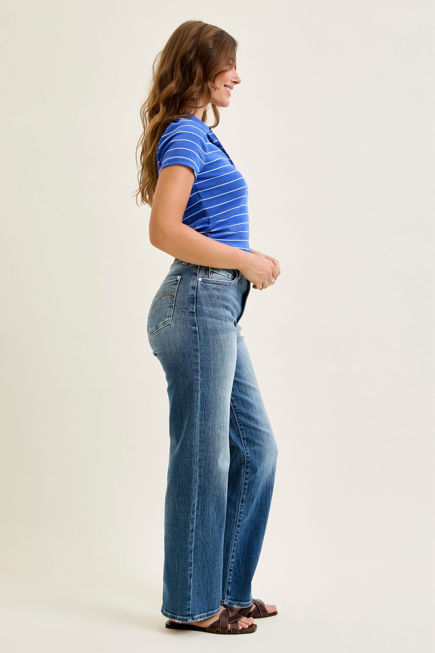Judy Blue MR 90s Straight Leg Jeans 82719