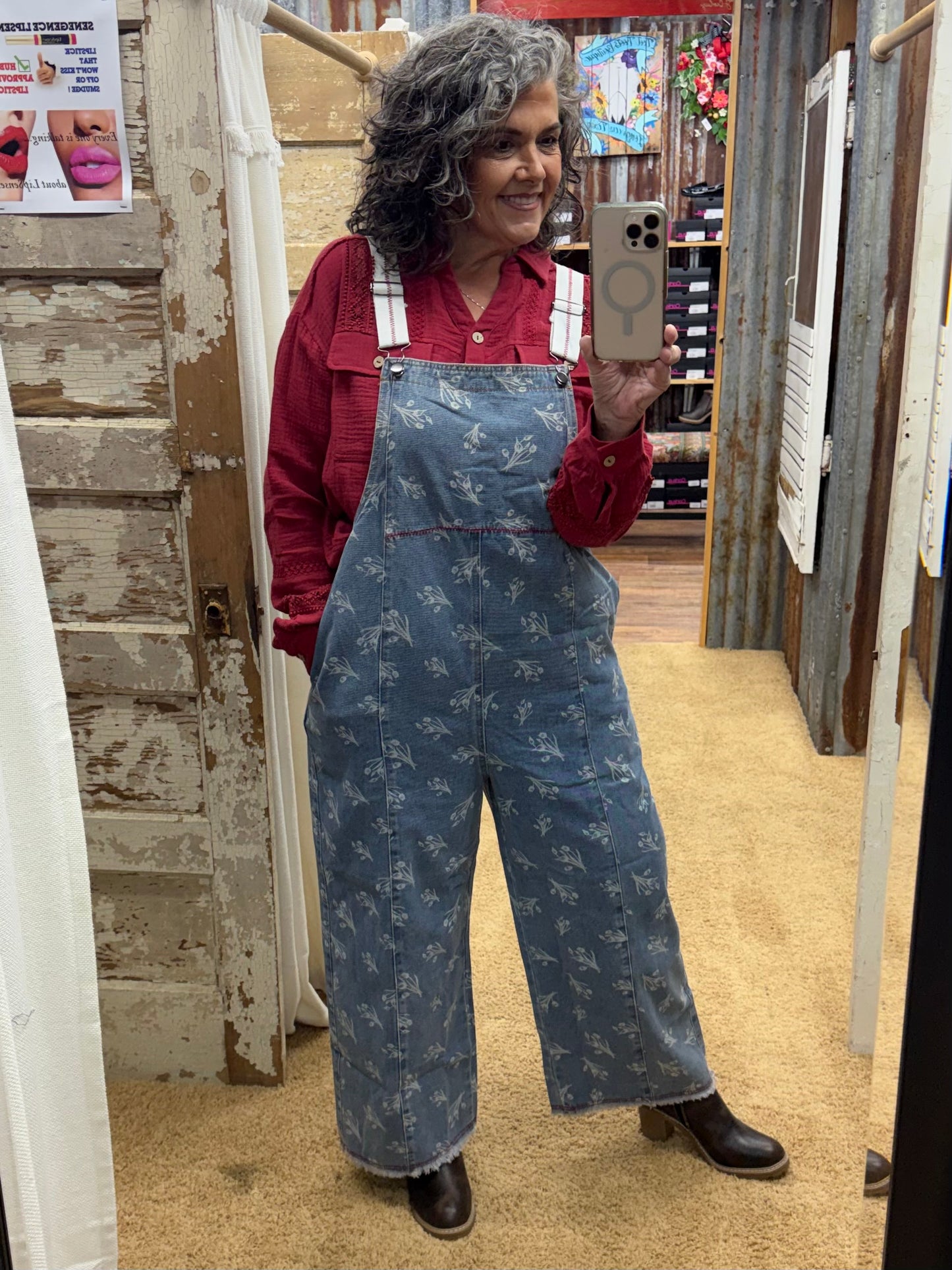 RED WINE SHARKBITE SOFT WASHED COTTON GAUZE TUNIC