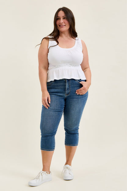 Judy Blue MR Capri Jeans 72122