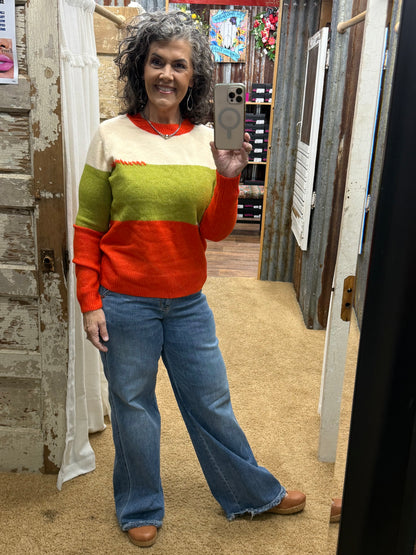 Orange and Lime Sweater