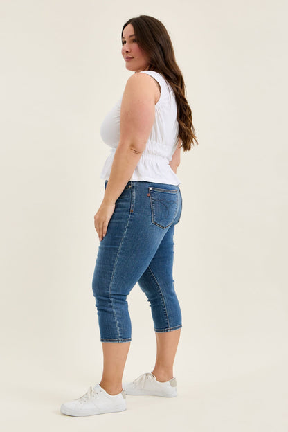 Judy Blue MR Capri Jeans 72122