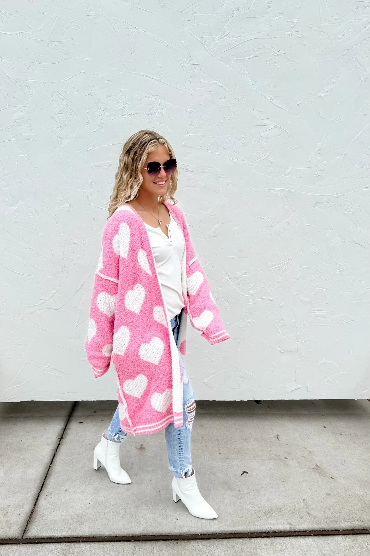 PINK VALENTINE CLOUD CARDIGAN