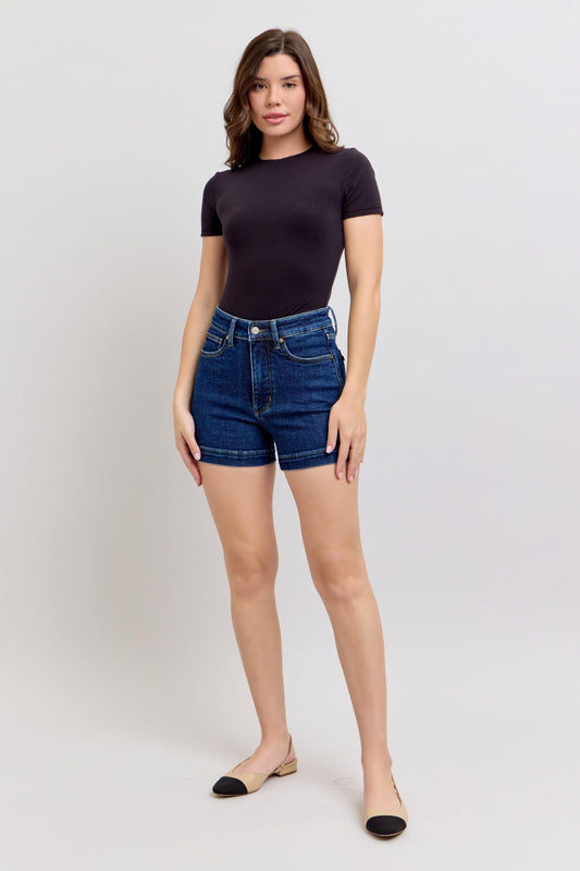 Judy Blue HW Tummy Control Shorts 150333