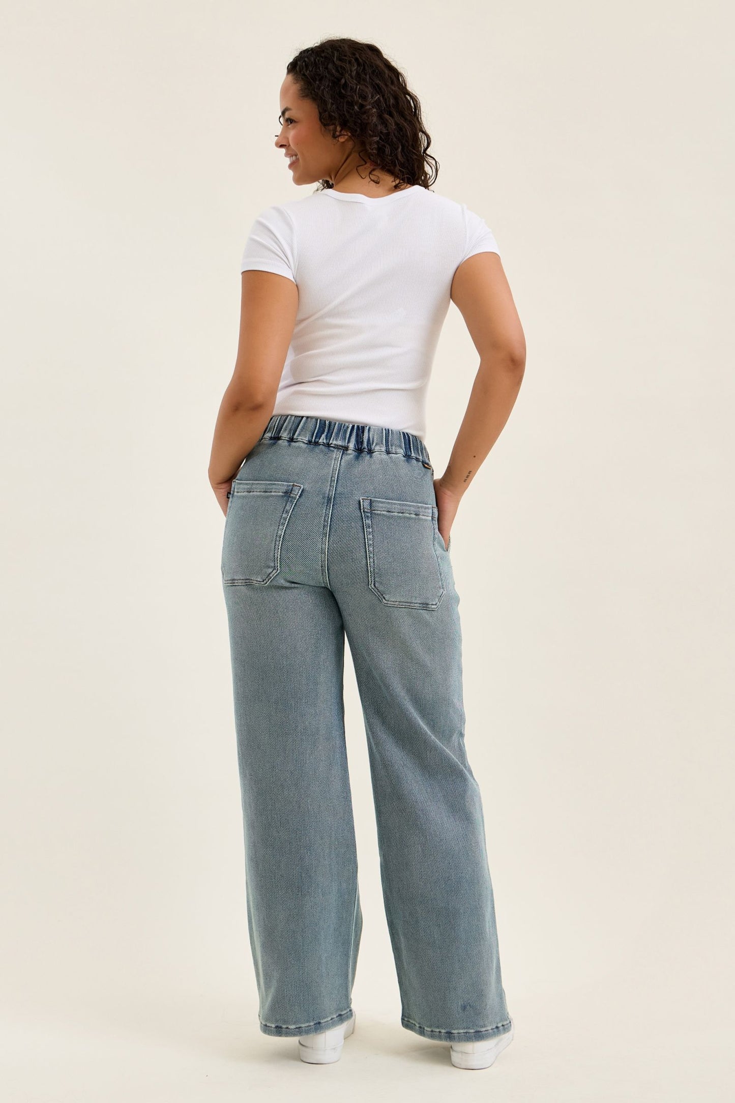 Judy Blue HW WILHELMINA Baggy MD Aged Stone Blue (Knit Indigo) 881127