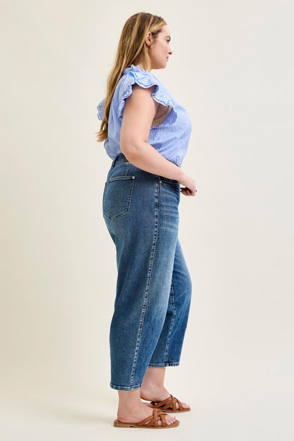 Judy Blue HW R.M. Barrel w/ Dart Detailing Jeans 881152