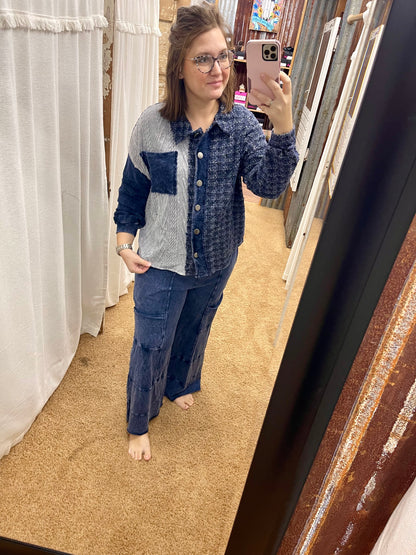 The Navy Tweed Lounge Set