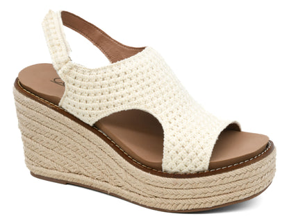 Freddie - Natural Crochet Wedge by Corkys