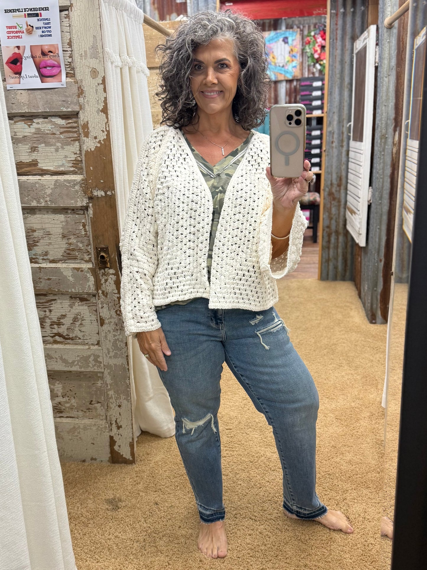 Camo V-Neck Top by POL