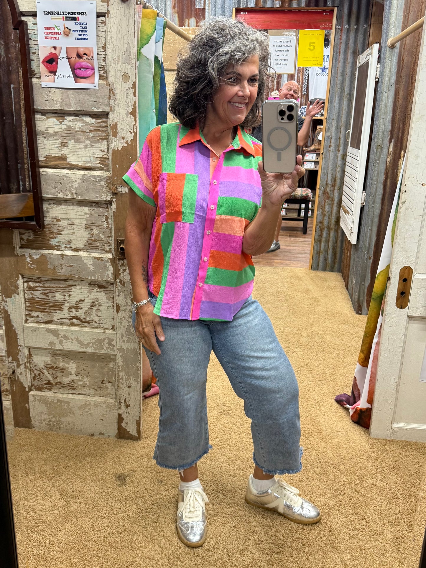 Fruity Striped Blouse