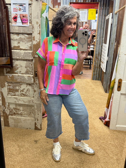 Fruity Striped Blouse