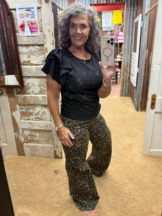 Black Lace Top by Easel