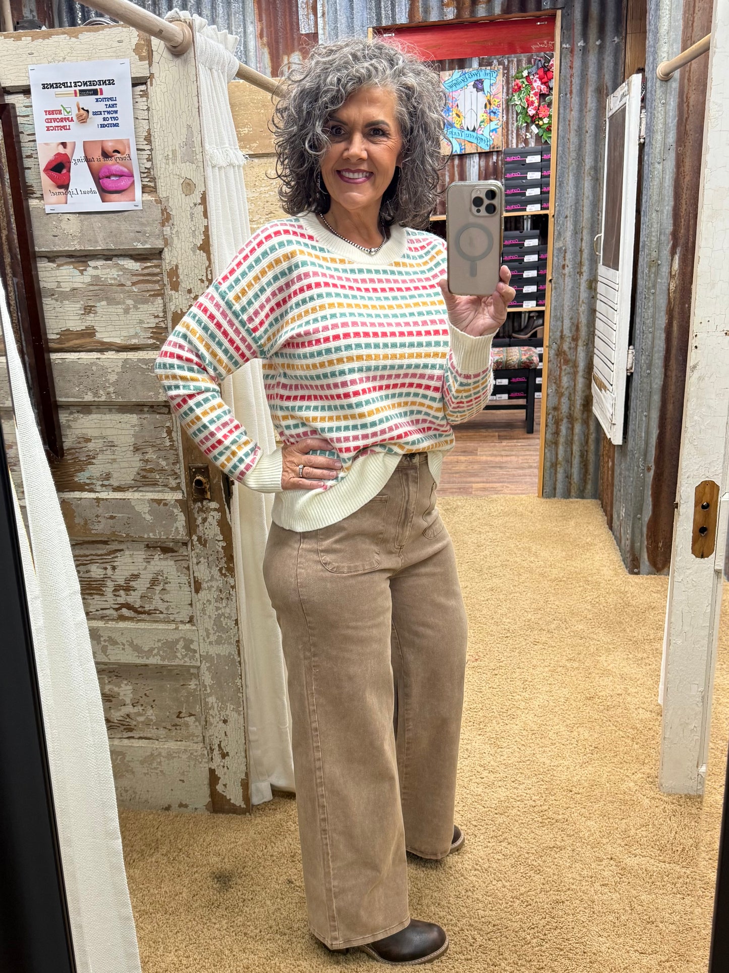 Color Pop Sweater Pink/Coral Sweater