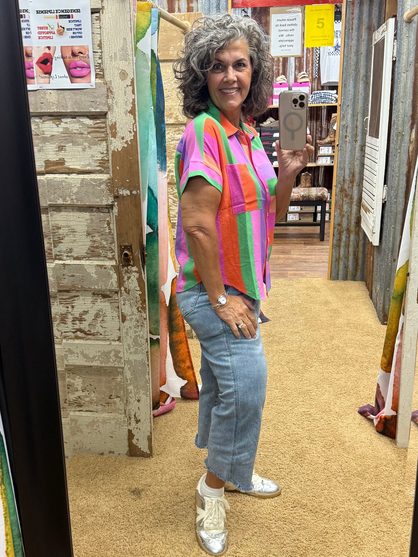 Fruity Striped Blouse