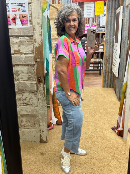 Fruity Striped Blouse