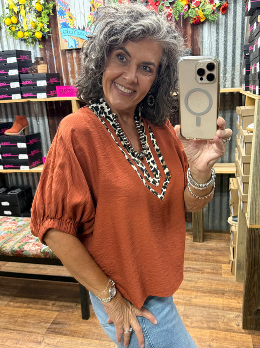 Rust Exotic Blouse
