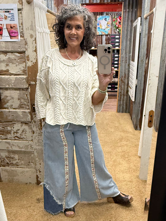 Cream Powder Sweater by POL